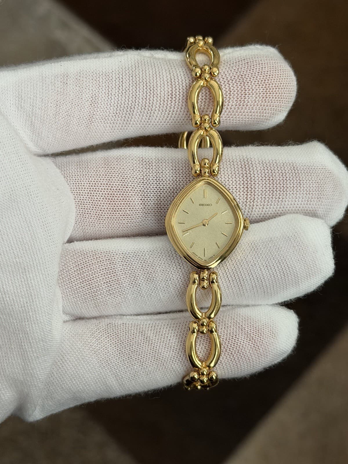 Rare Vintage Seiko 2P20-5990 Ladies Fancy Classic Bracelet Dress Watch JDM 1980s