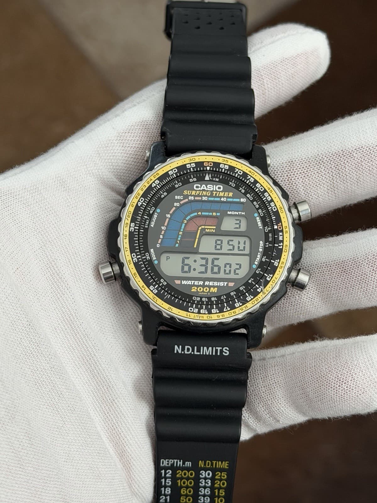Rare Vintage Casio Surfing Timer DW-403 Men’s Digital Sports Watch JDM 1980s