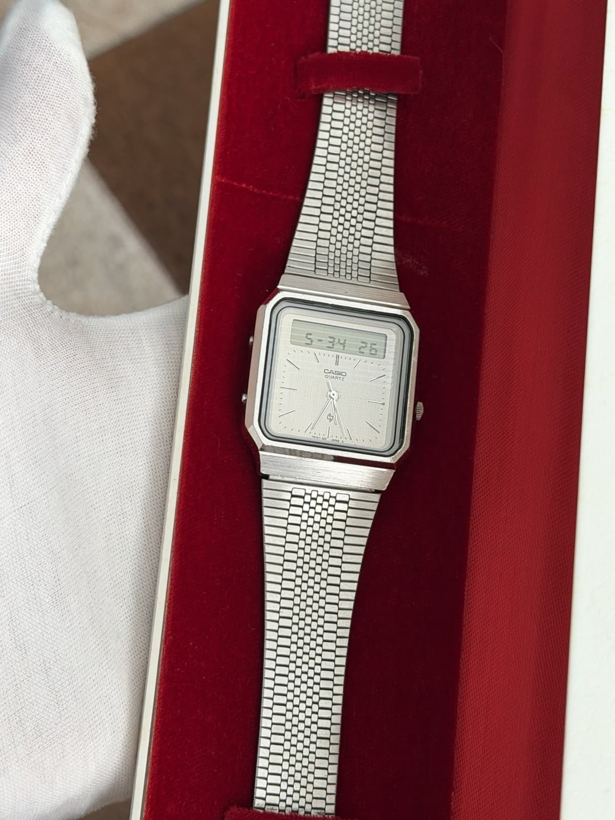 Rare Vintage Casio AT-550 Janus Ana-Digi Touchscreen Calculator Watch JDM 1980s