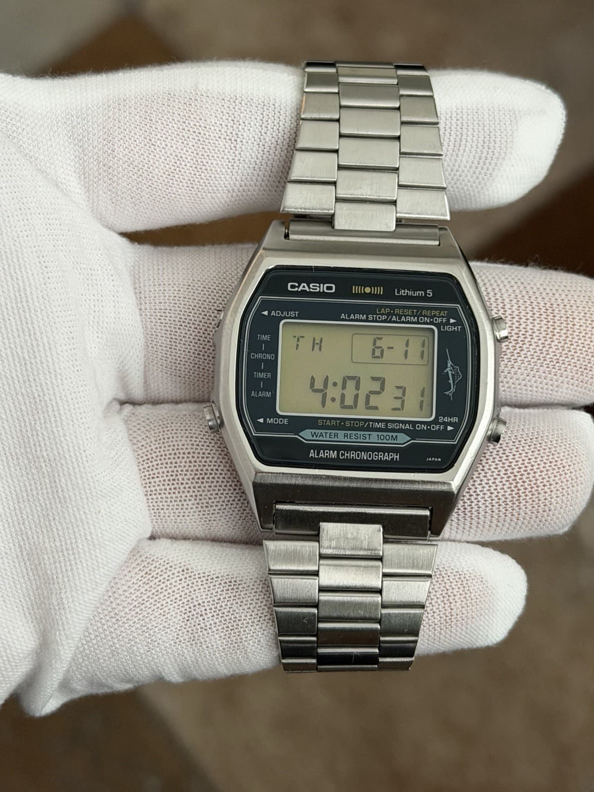 Rare Vintage Casio Marlin H101 Men’s Digital Sports Watch Module 106 JDM 1980s