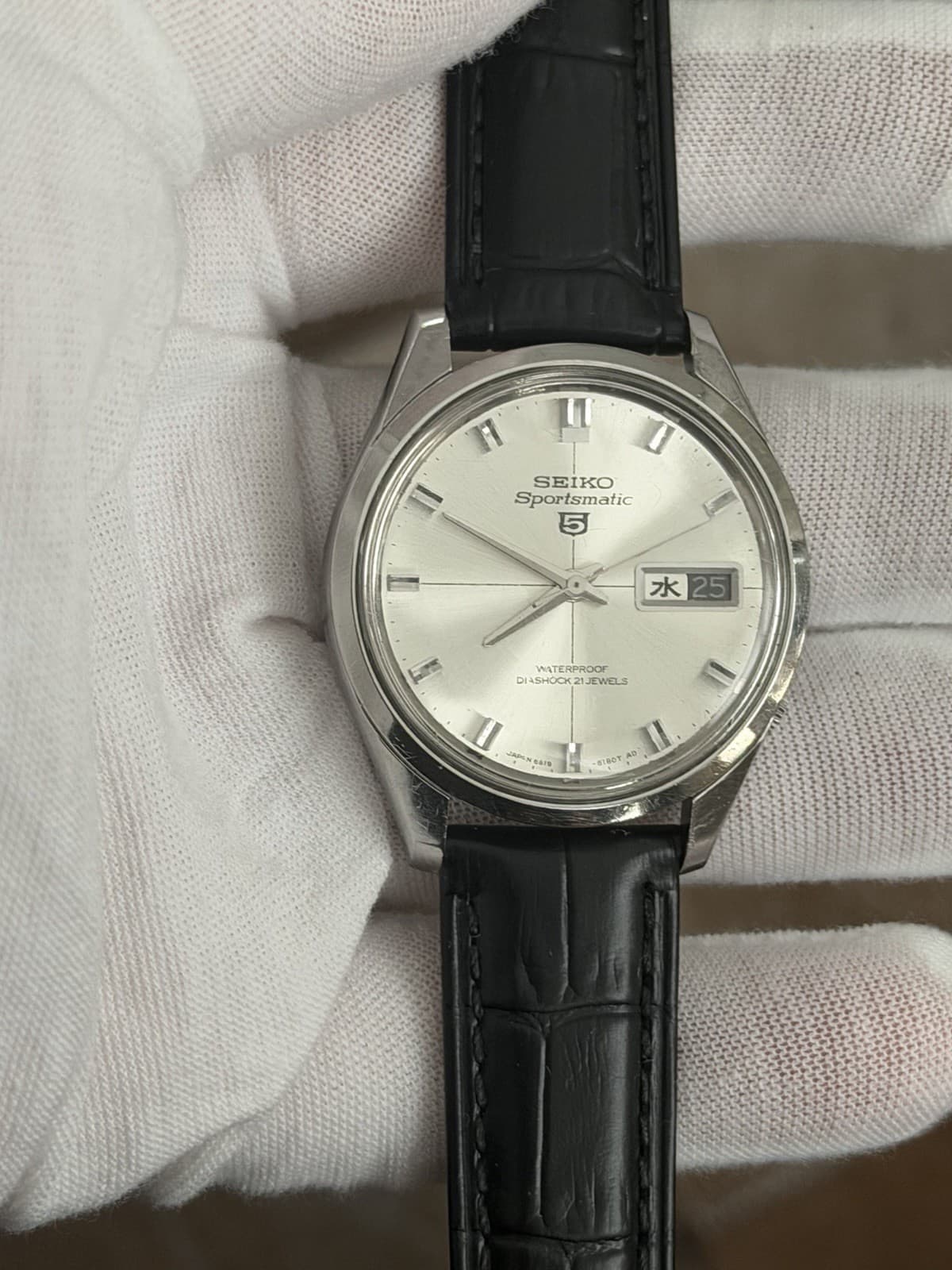 Rare Vintage Seiko 5 Sportsmatic 6619-8110 Men’s 21J Dress Sports Watch JDM 60s