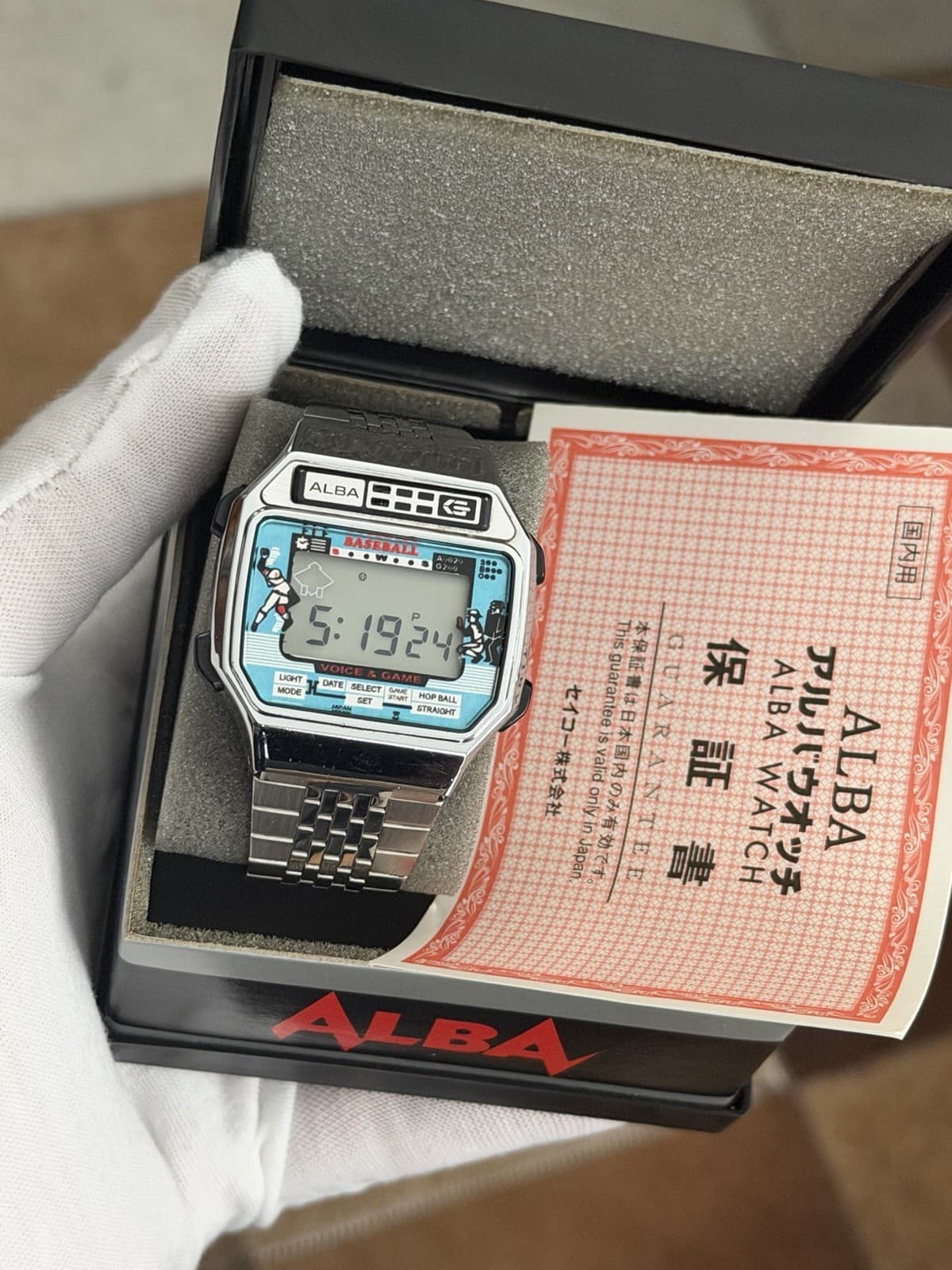 Rare Vintage Alba Baseball Voice & Game Digital Sports Watch JDM 1980s Y822-4000
