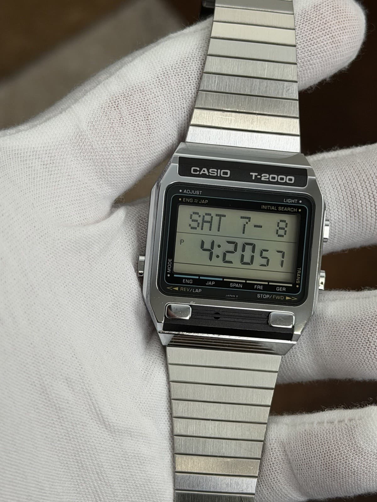 Rare Vintage Casio T-2000 Men’s Digital Dictionary Watch Module 219 JDM 1980s