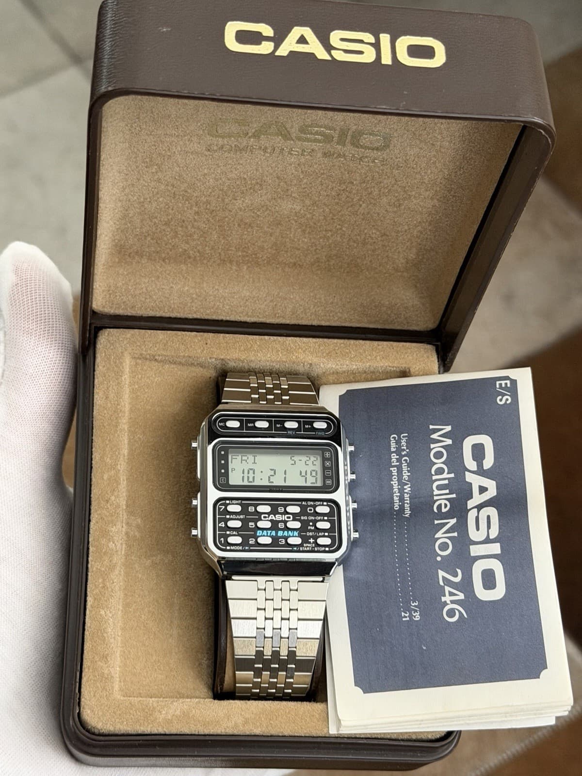 Rare Vintage Casio Data Bank CD-401 Men’s Digital Calculator Watch JDM 1980s