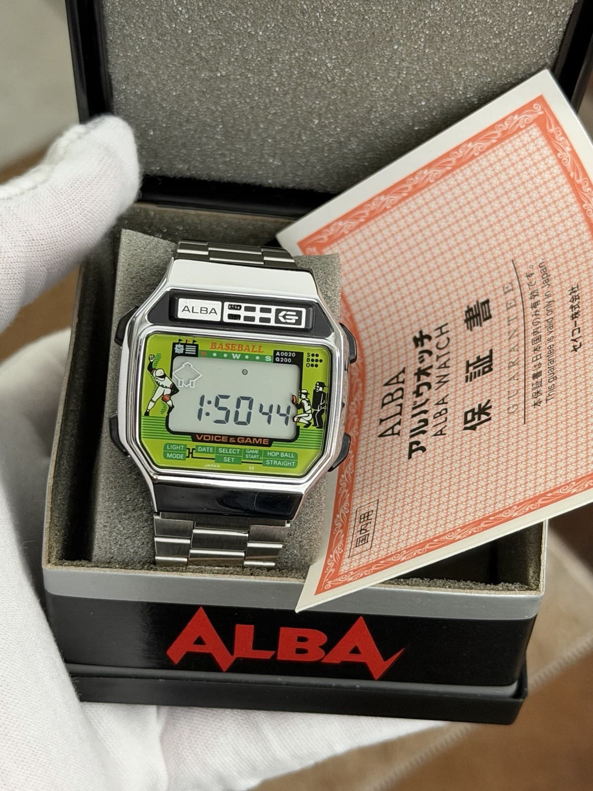 Rare Vintage Alba Baseball Voice & Game Digital Sports Watch JDM 1980s Y822-4000
