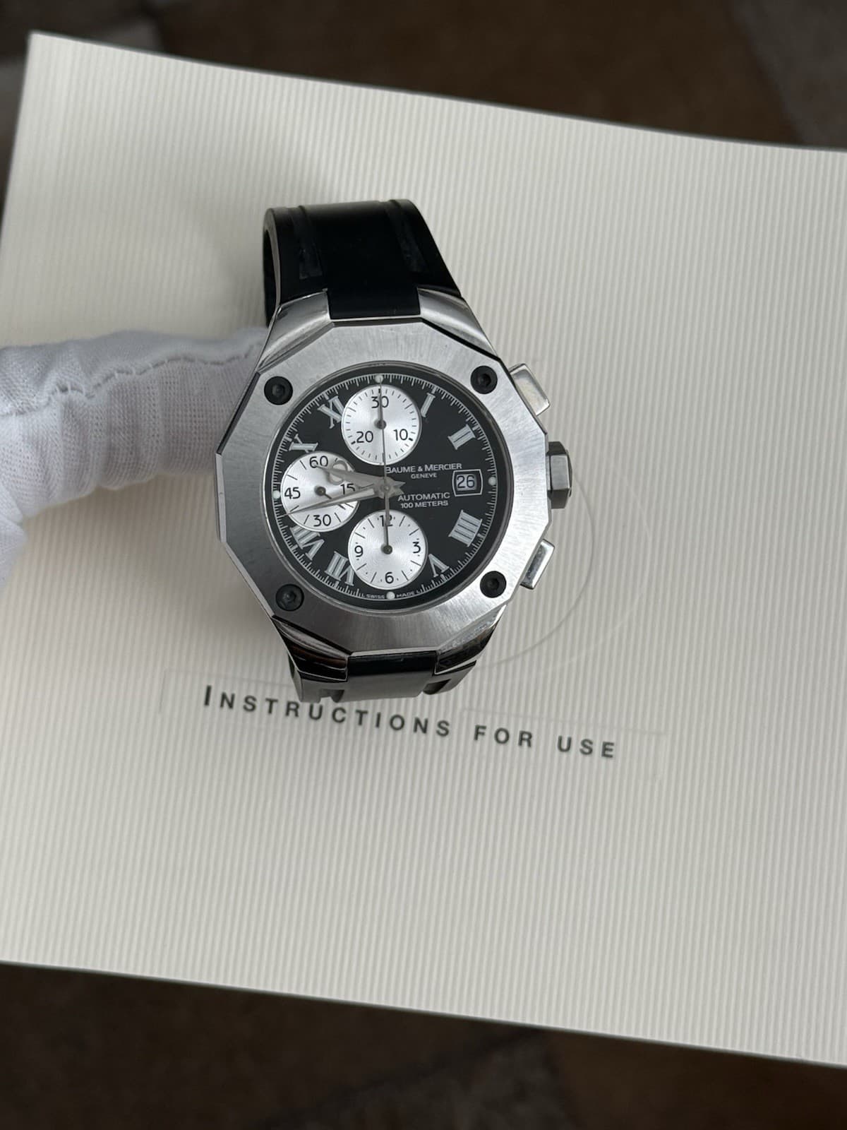 Vintage Baume & Mercier Riviera 65541 Men’s Chronograph Date Sports Watch