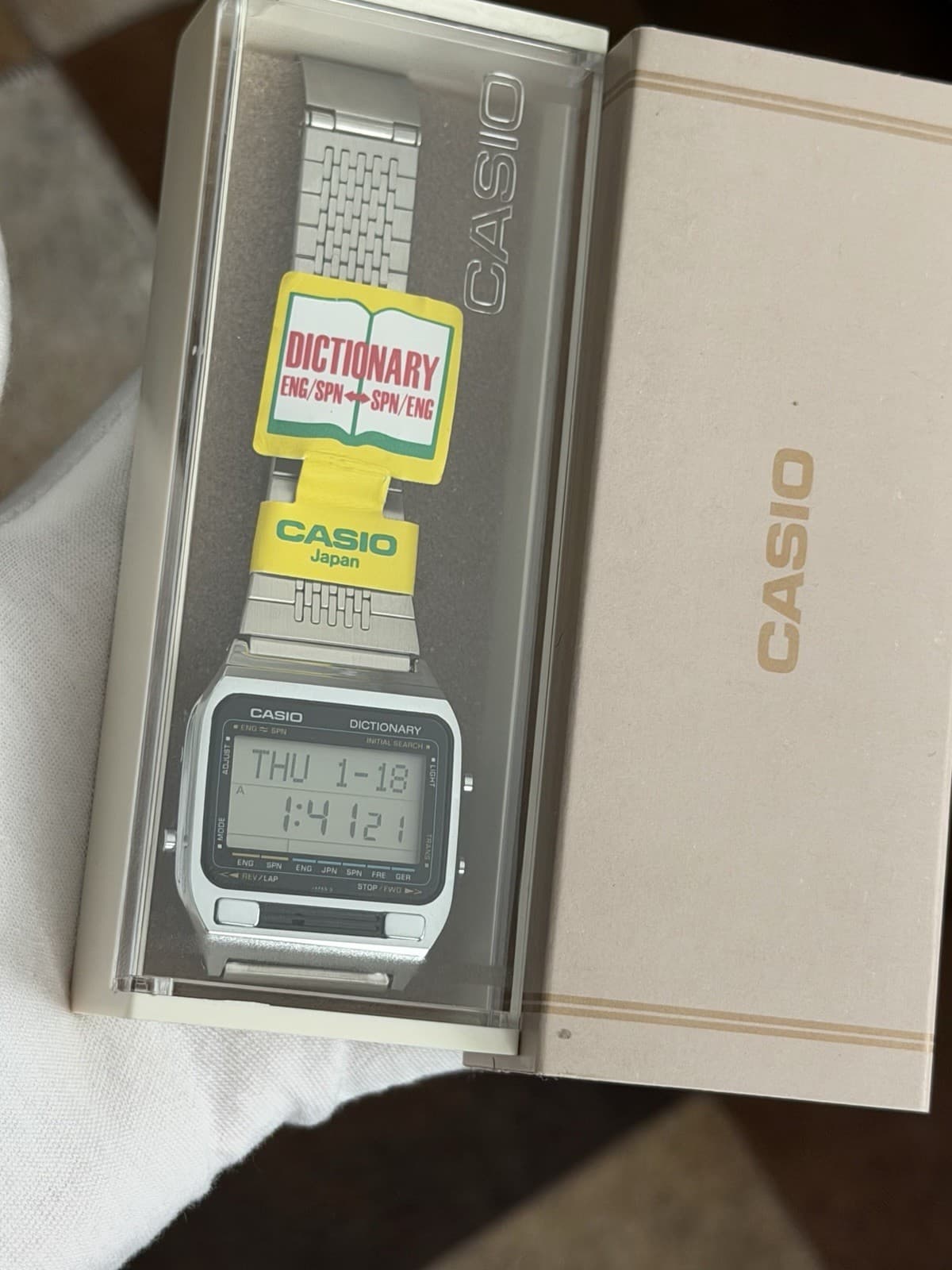 NOS Rare Vintage Casio TE-2500 Men’s Digital Dictionary Watch Module 178 JDM 80s
