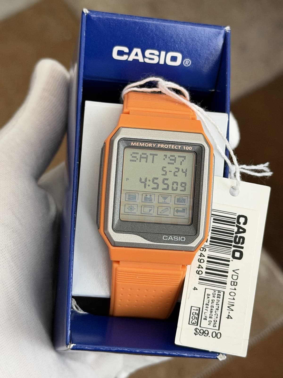 NOS Rare Vintage Casio VDB-101IM Touch Screen Digital Watch Module 1553 JDM 90s