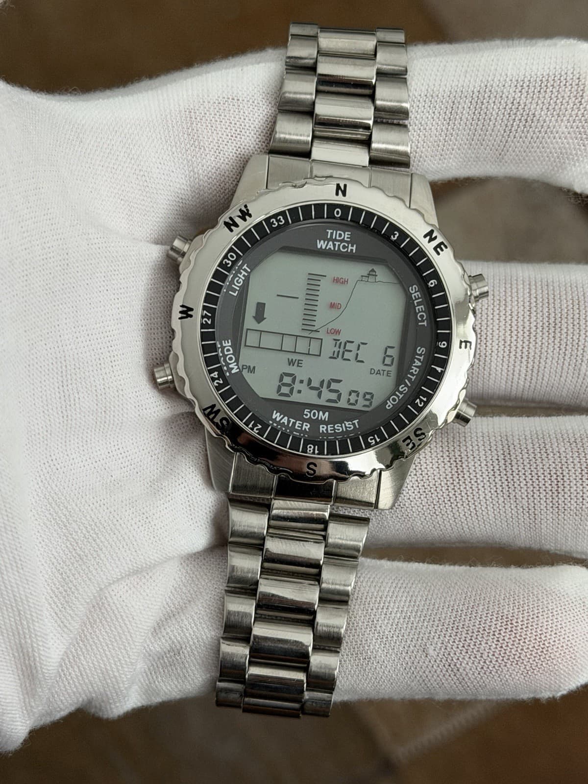 Rare Vintage Tidewatch Men’s Digital Tide Tracker Sports Watch JDM 1980s