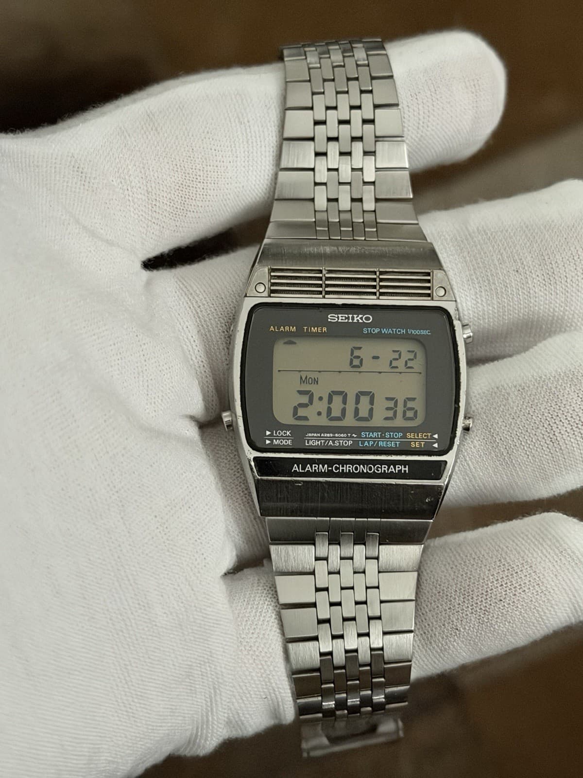 Rare Vintage Seiko A259-5070 Alarm Chronograph Men’s Digital Sport Watch JDM 70s