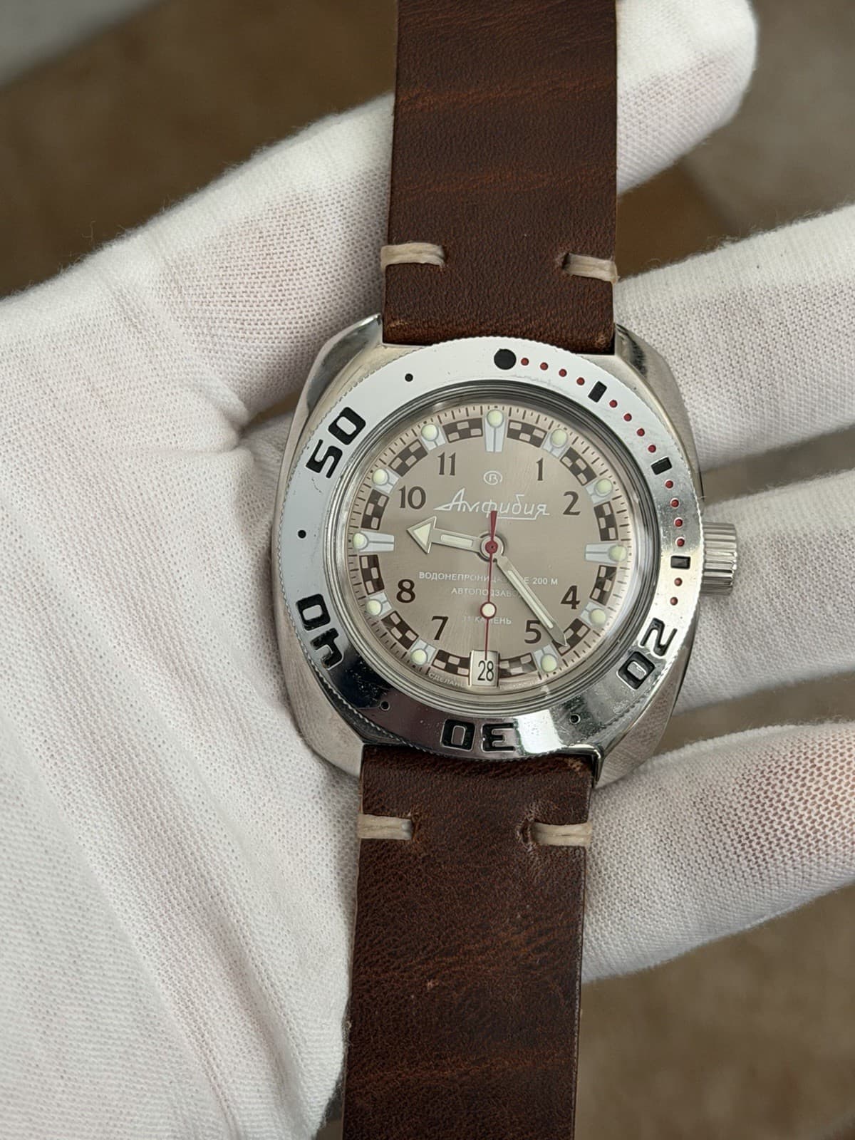 Rare Vintage Vostok Amphibian Men’s Automatic Sports Diver Watch