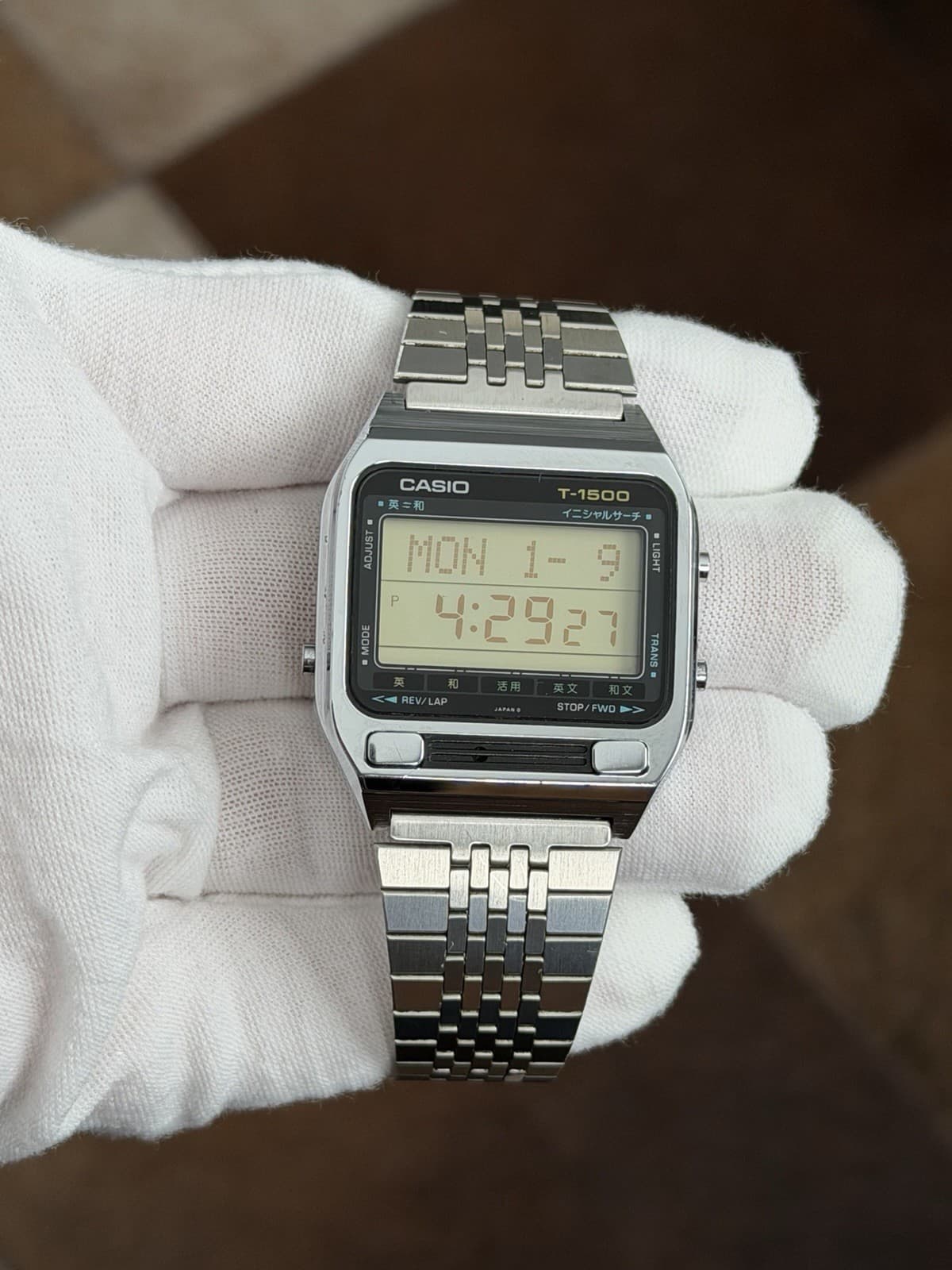 Rare Vintage Casio T-1500 Men’s Digital Dictionary Watch Module 117 JDM 1980s