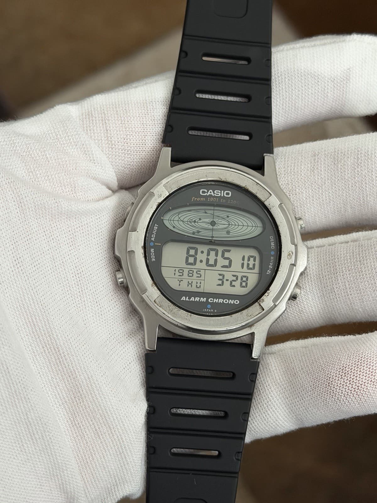Rare Vintage Casio Cosmo Phase DW-3400 Men’s Digital Astronomy Sports Watch JDM