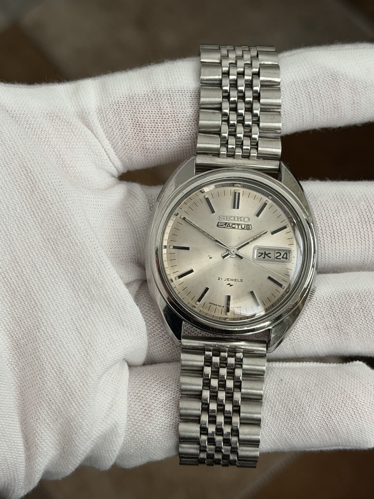 Rare Vintage Seiko 5 Actus 7019-7070 Men’s Automatic Dress Sports Watch JDM 70s