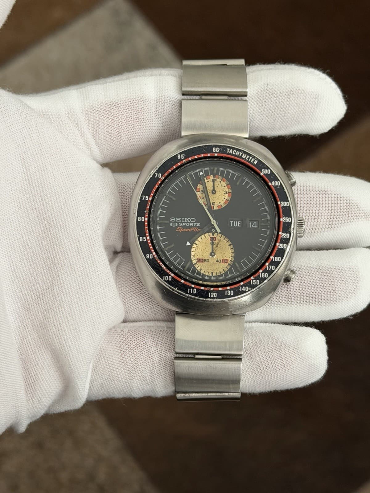 Rare Vintage Seiko 5 Sports Speedtimer UFO 6138-0011 Men’s Chronograph Watch JDM