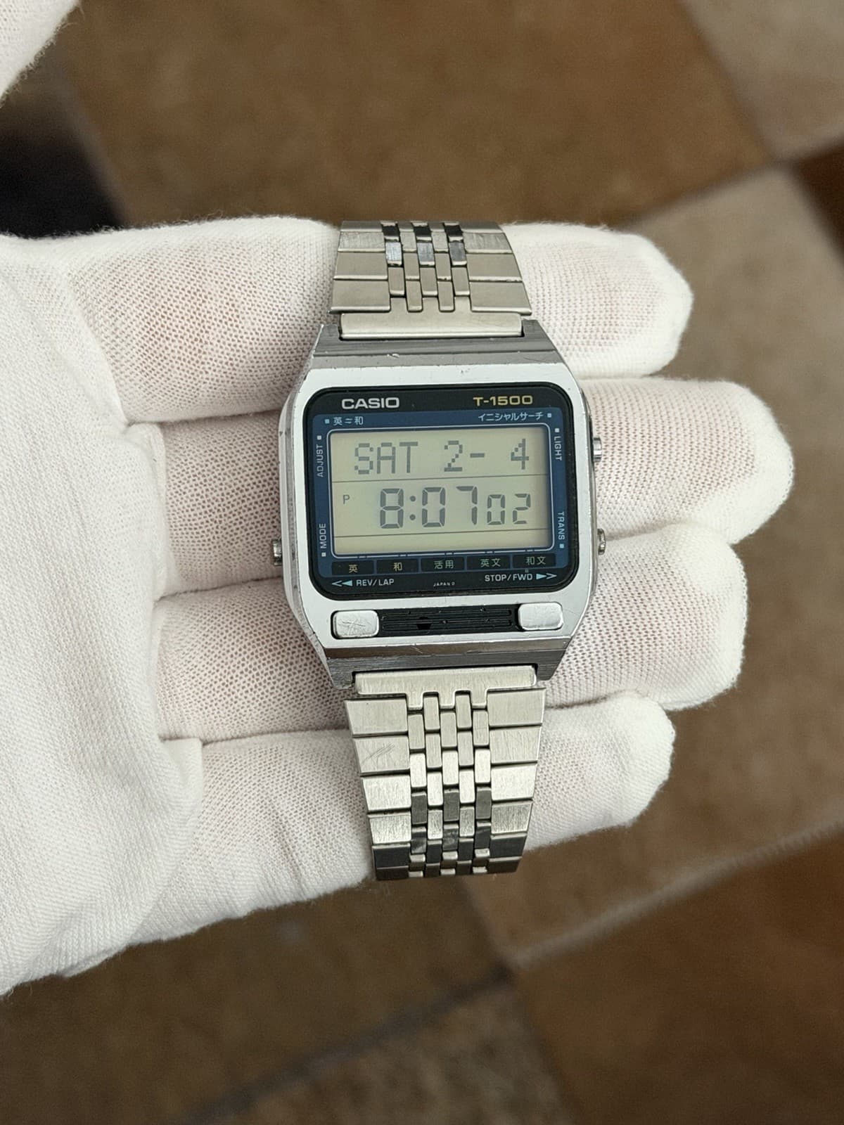 Rare Vintage Casio T-1500 Men’s Digital Dictionary Watch Module 117 JDM 1980s