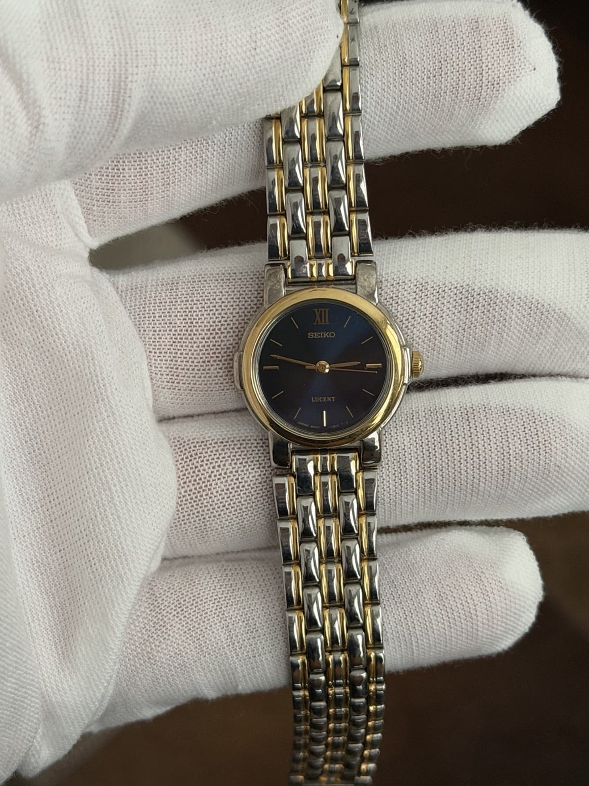Rare Vintage Seiko Lucent 4N21-0900 Ladies Quartz Bracelet Dress Watch JDM 90s