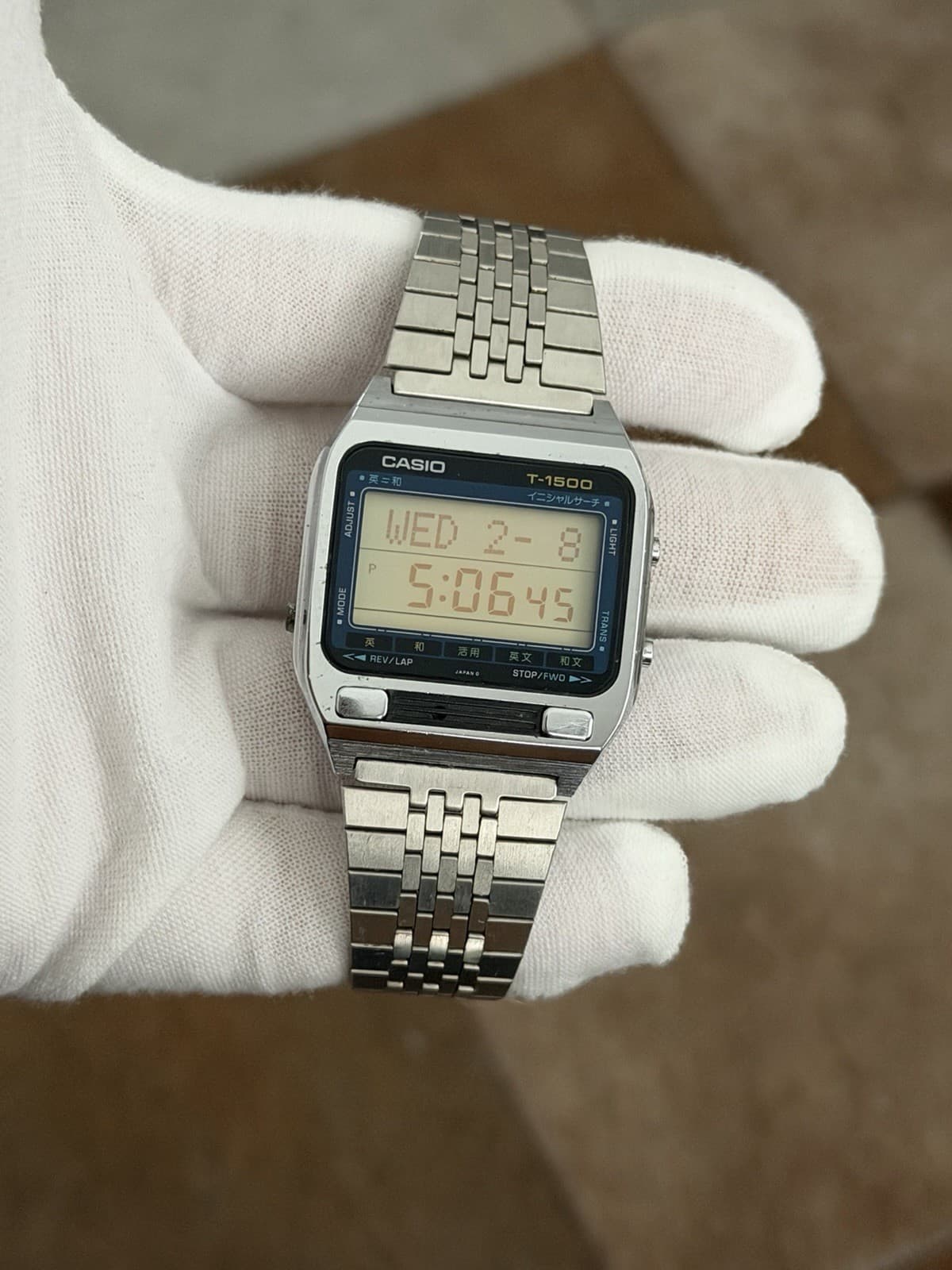 Rare Vintage Casio T-1500 Men’s Digital Dictionary Watch Module 117 JDM 1980s