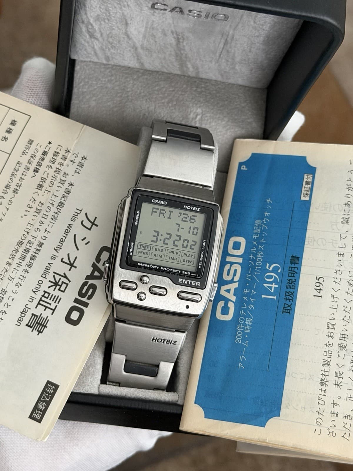 Rare Vintage Casio Hotbiz Memory Protect DB-2100 Men’s Digital Watch JDM 1990s