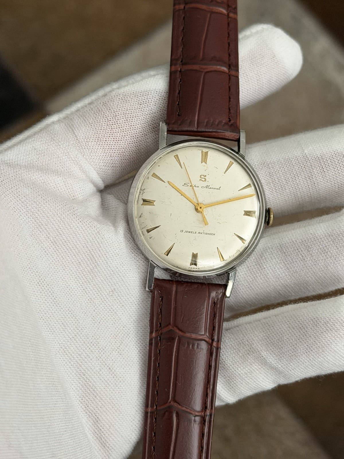 Rare Vintage Seiko Marvel J14000 Seikosha 19J Men’s Classic Dress Watch JDM 50s