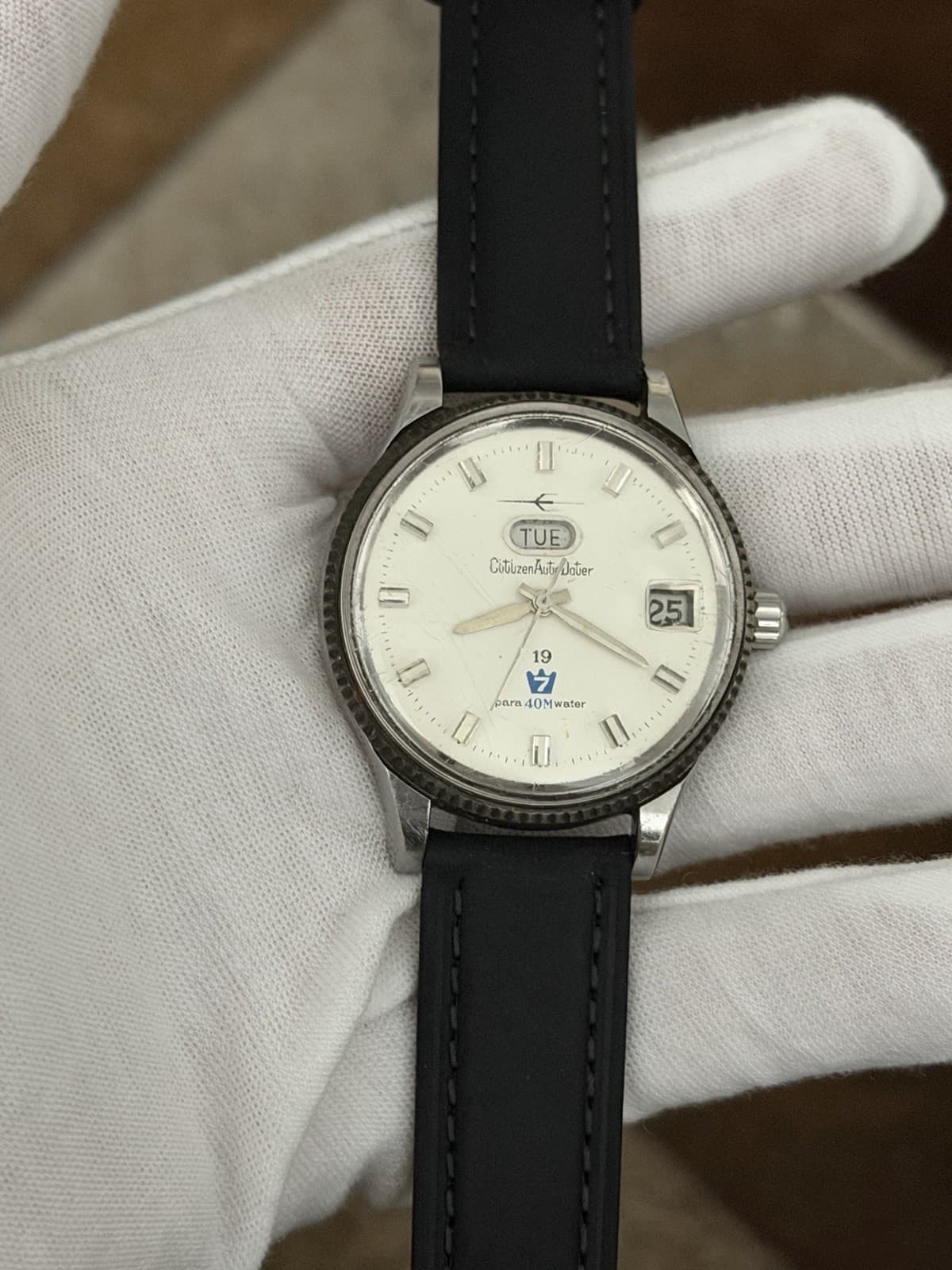 Rare Vintage Citizen Auto Dater Men’s 19J Automatic Classic Dress Watch JDM 60s