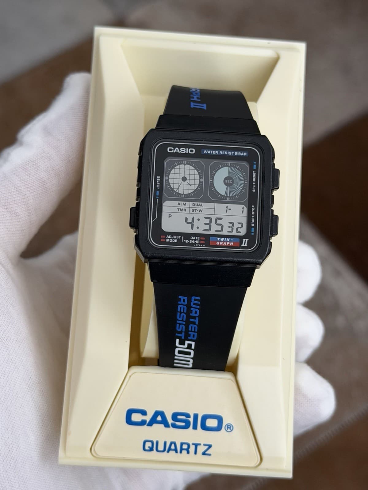 Rare Vintage Casio Twin Graph II AE-21W Men’s Digital Sports Watch JDM 1980s