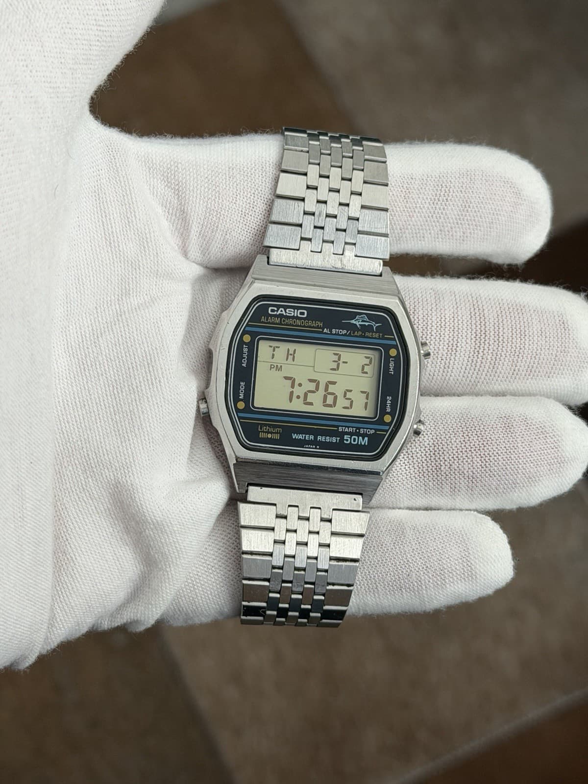 Rare Vintage Casio Marlin W-36 Men’s Digital Sports Watch Module 248 JDM 1980s