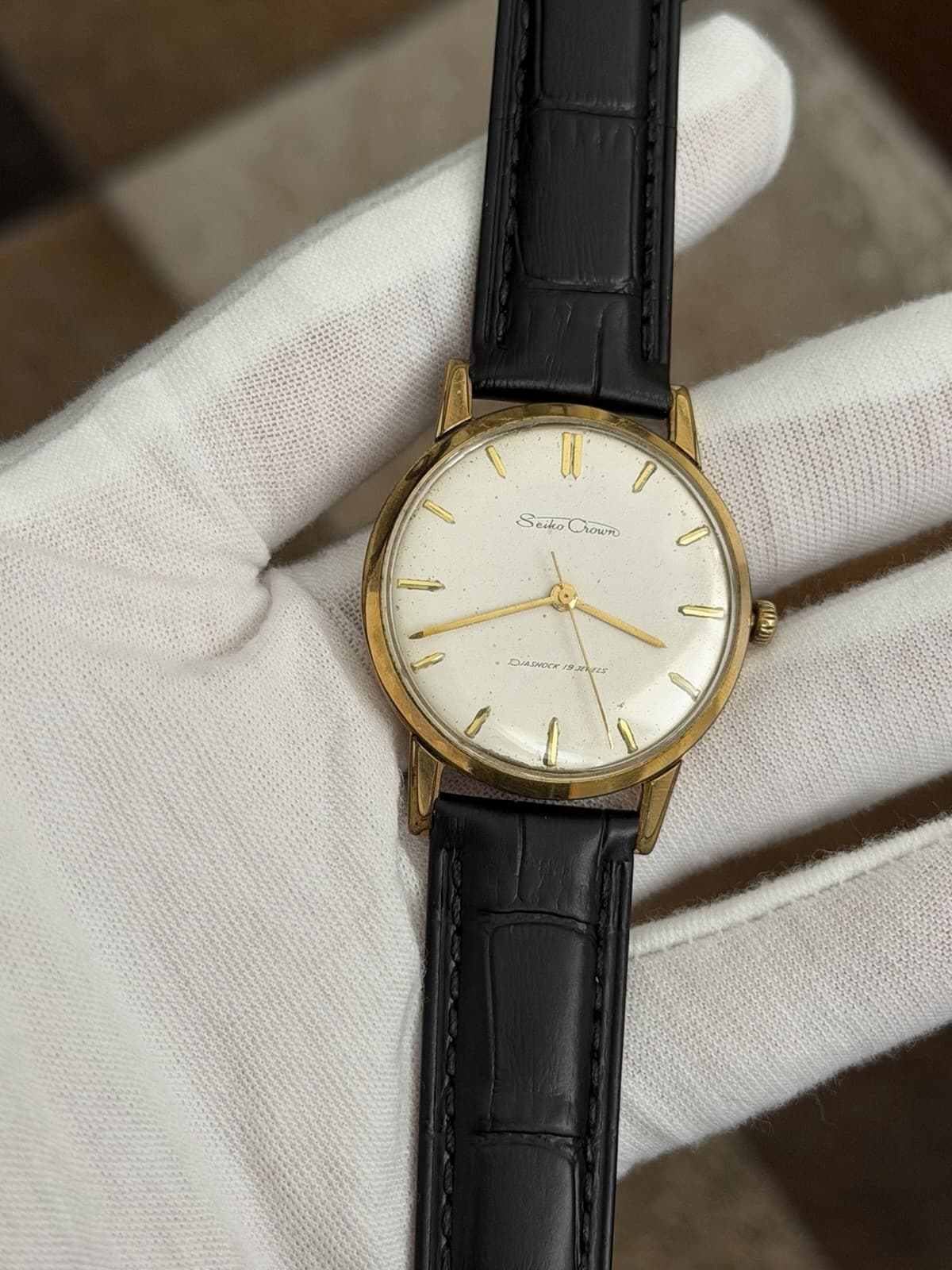 Rare Vintage Seiko Crown J14043 Men’s Classic 19J Manual Dress Watch JDM 1960s