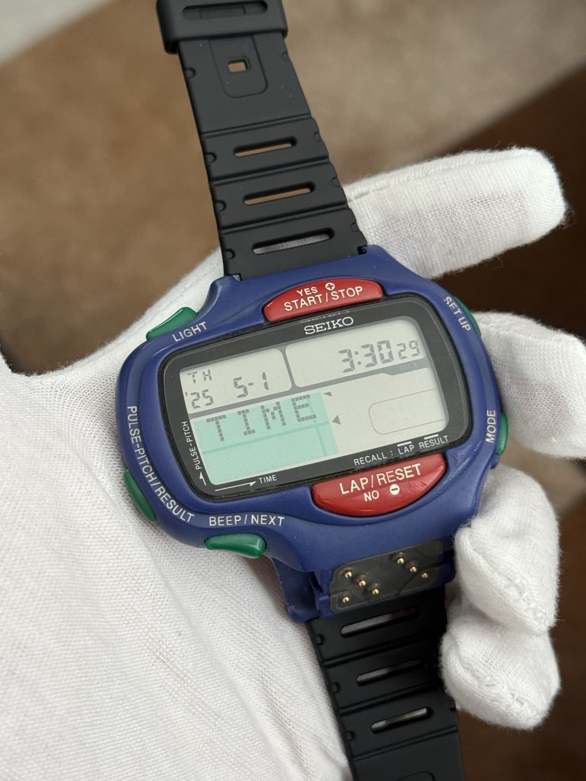 Rare Vintage Seiko Pulse Graph PR0A-4A10 Men’s Digital Sports Watch JDM 1990s