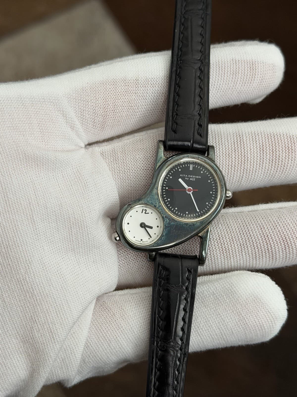 Rare Vintage Kita Design By M|Z Dual Time 925 Silver Men’s Quartz Watch JDM 90s