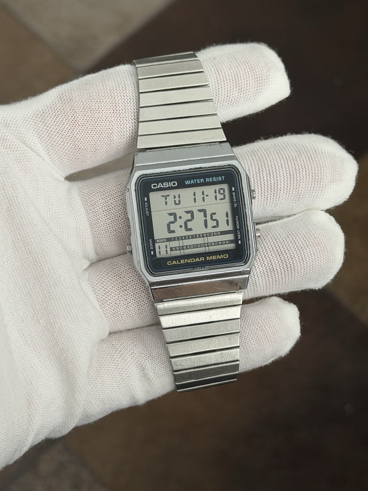 Rare Vintage Casio Calendar Memo A280 Men’s Digital Watch Module 551 JDM 1980s
