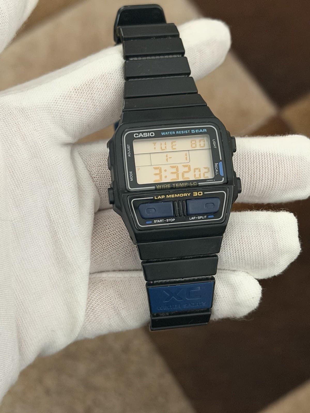 Rare Vintage XC-30 Wide Temp-LC Men’s Digital Ski Sports Watch JDM 1980s