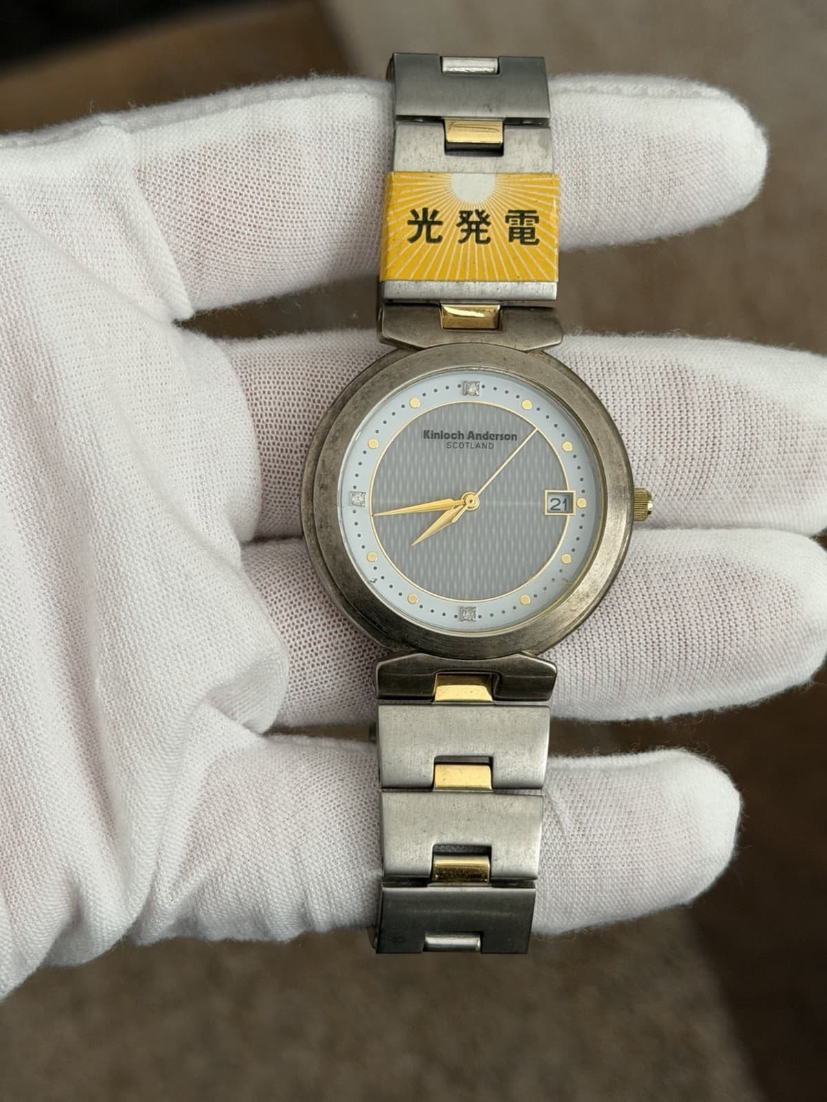 Kinloch Anderson Solar Classic Quartz Vintage Men’s Dress Watch JDM 1990s