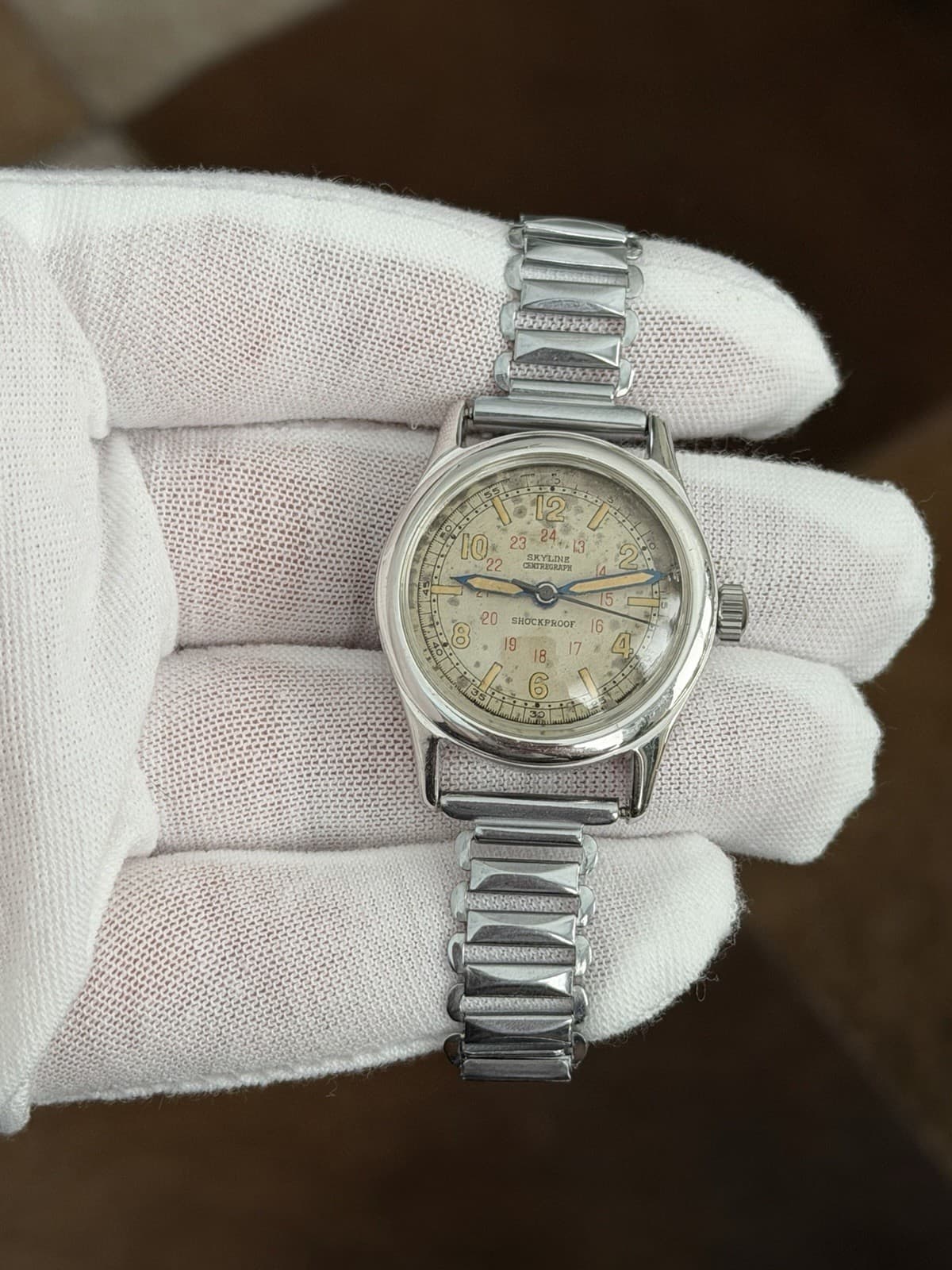 Vintage Rolex Skyline Centregraph WW2 Men’s Military Watch