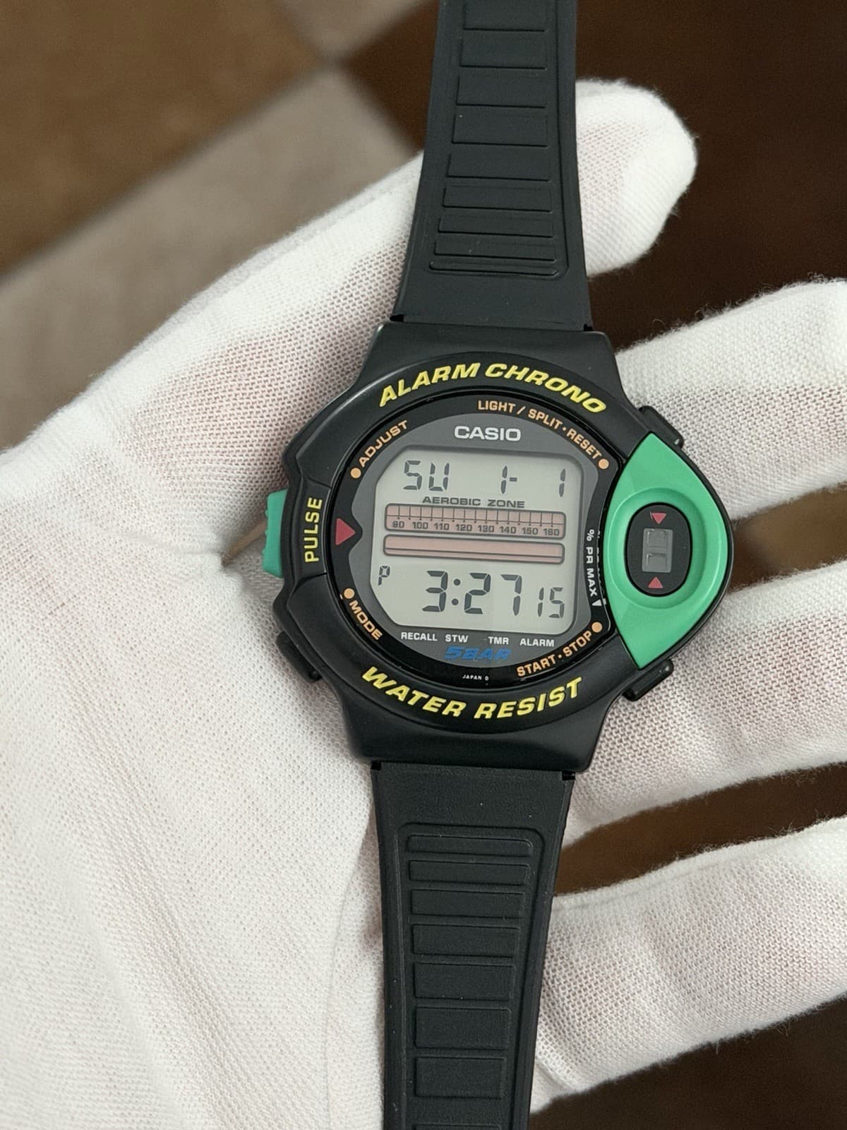 Casio JP-200W Aerobic Pulse Monitor Men’s Vintage Digital Sports Watch JDM 1990s