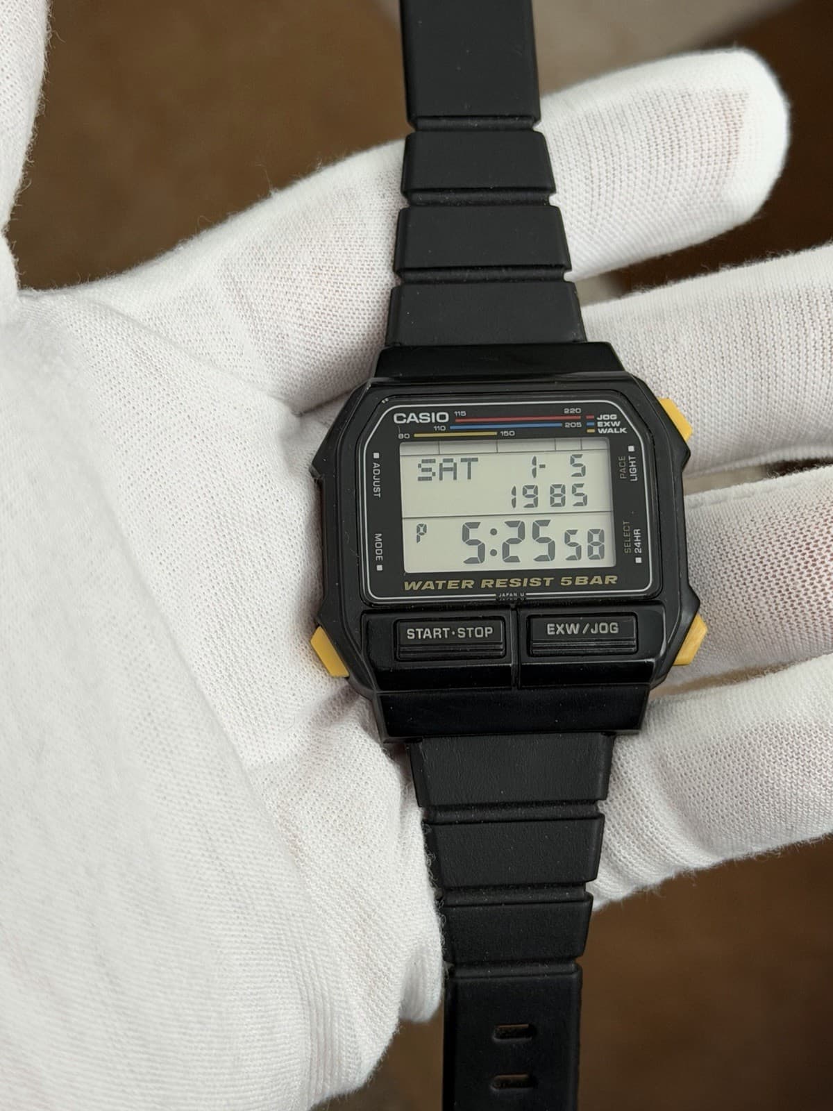 Casio EXW-50 Men’s Vintage Digital Exercise Sports Watch Module 611 JDM 1980s