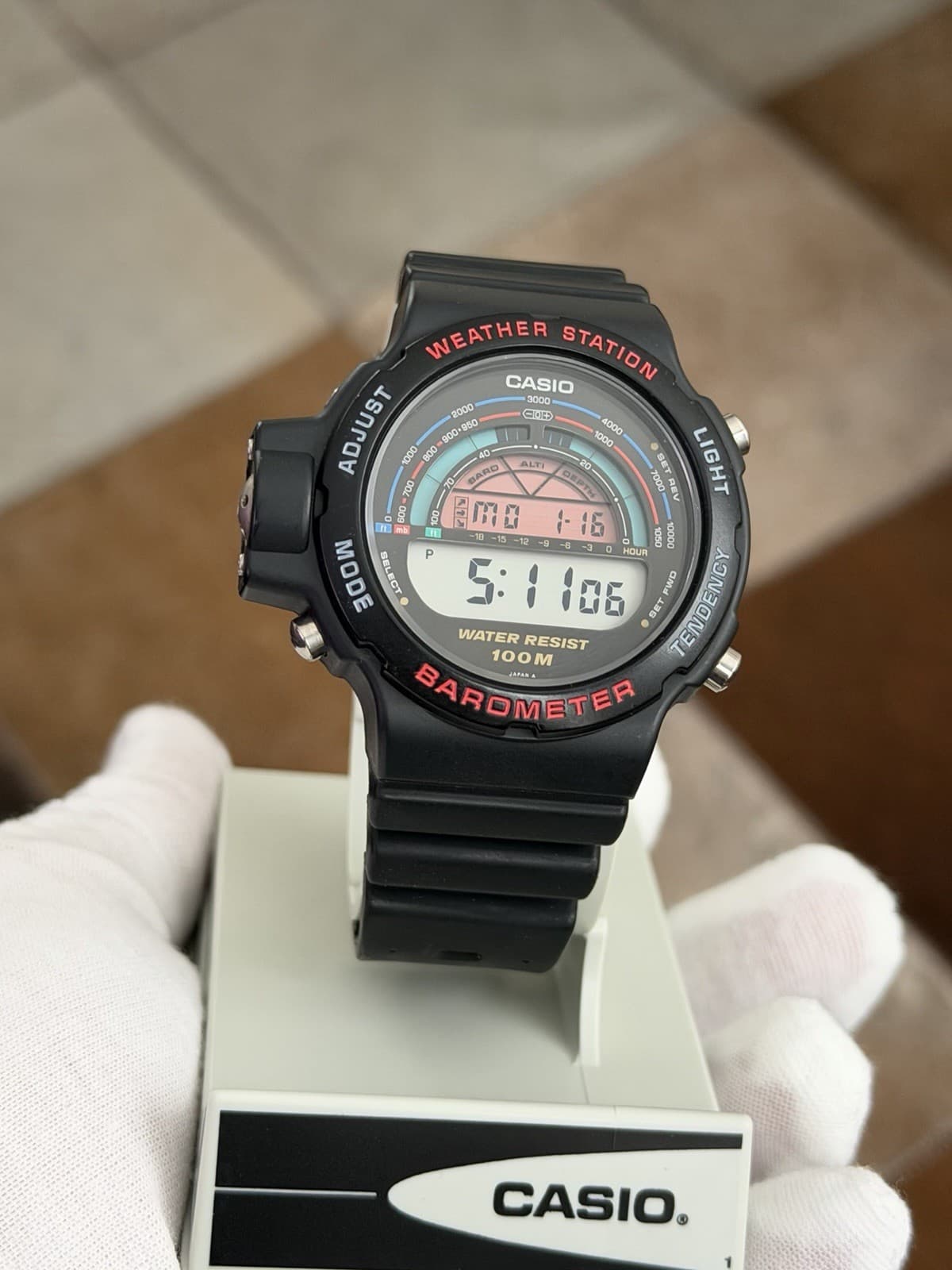 NOS Casio Weather Station Barometer BM-500W Men’s Vintage Sports Watch JDM 1980s