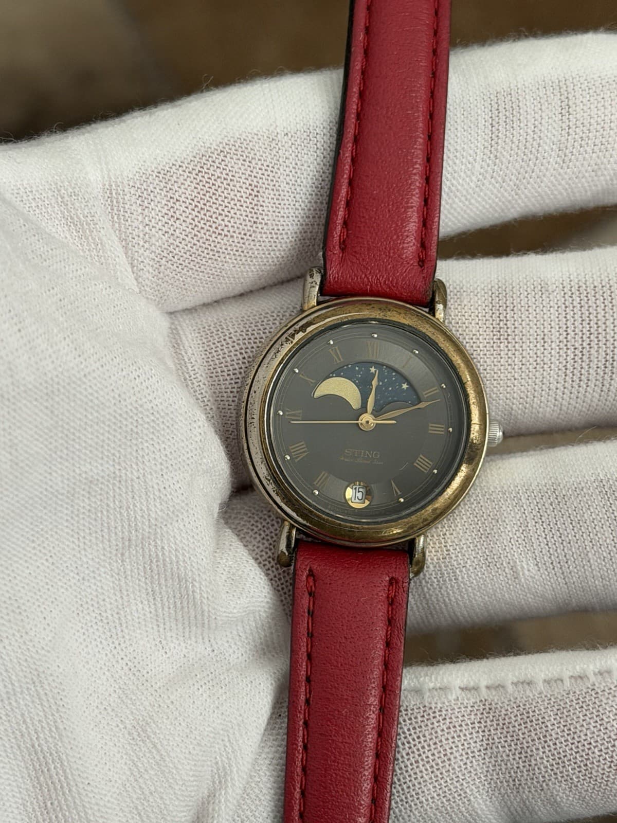 Casio Sting STN-172 Moon Phase Ladies Vintage Dress Watch JDM 1980s Module 367