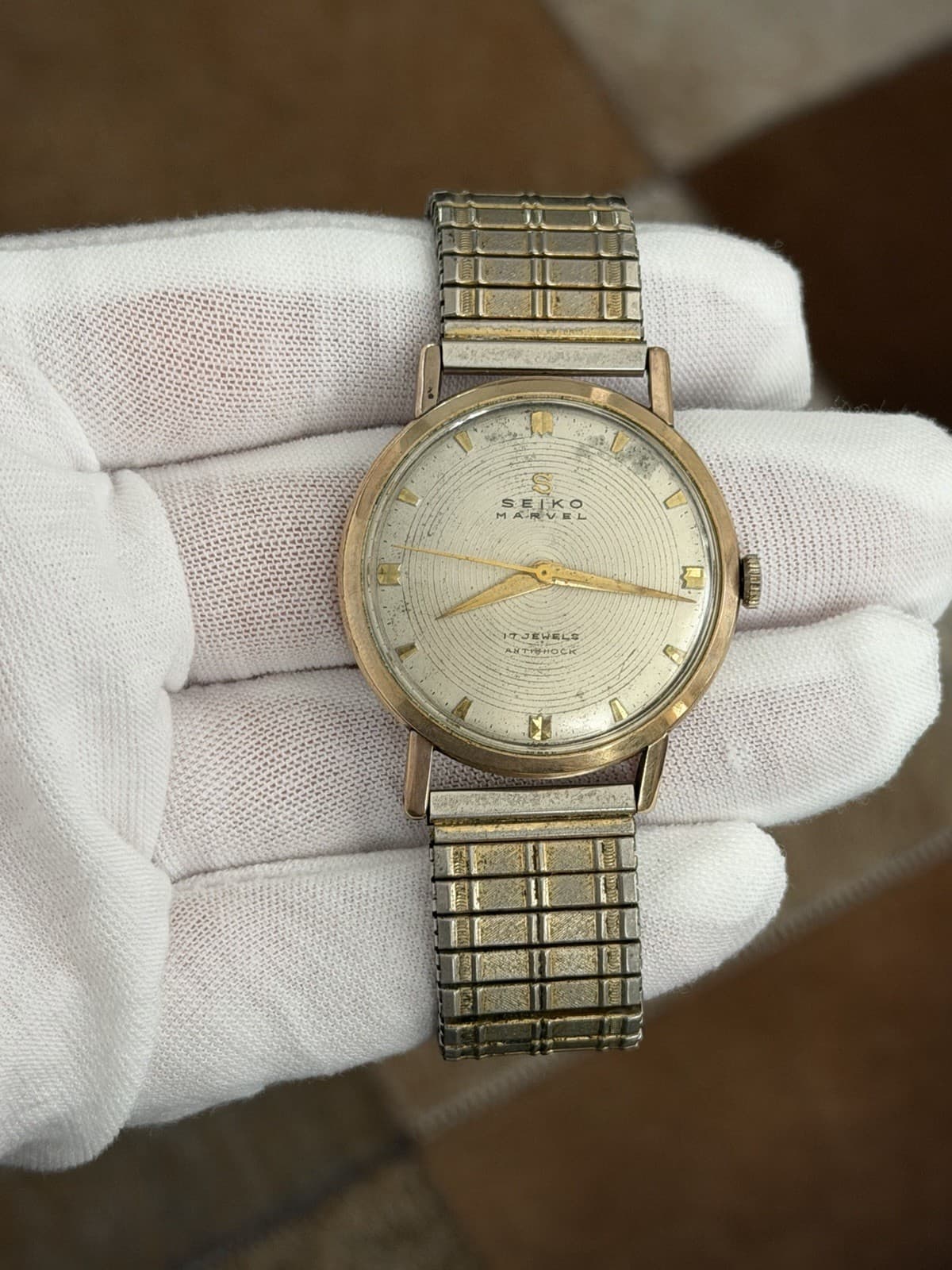 Rare Vintage Seiko Marvel 14022 Seikosha 17J Men’s Classic Dress Watch JDM 1950s