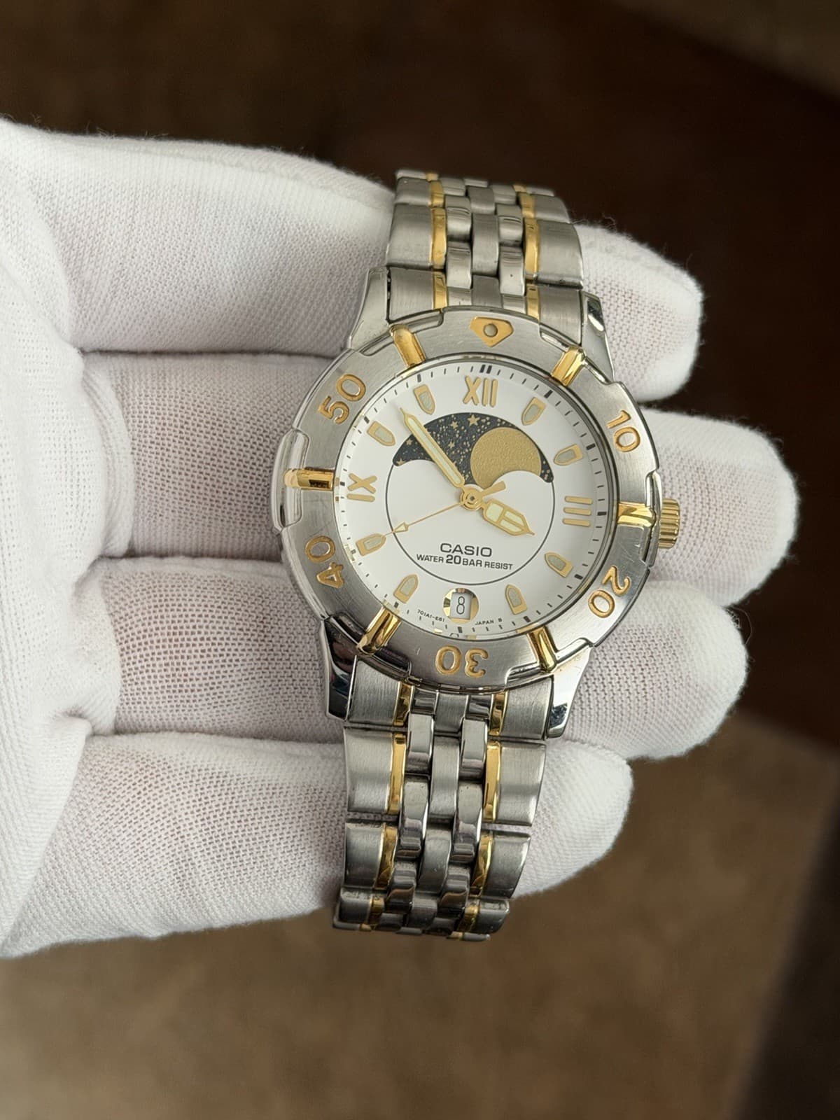 Rare Vintage Casio Marlin Moon Phase MD-738 Men’s Quartz Sports Watch JDM 1980s - Image 1
