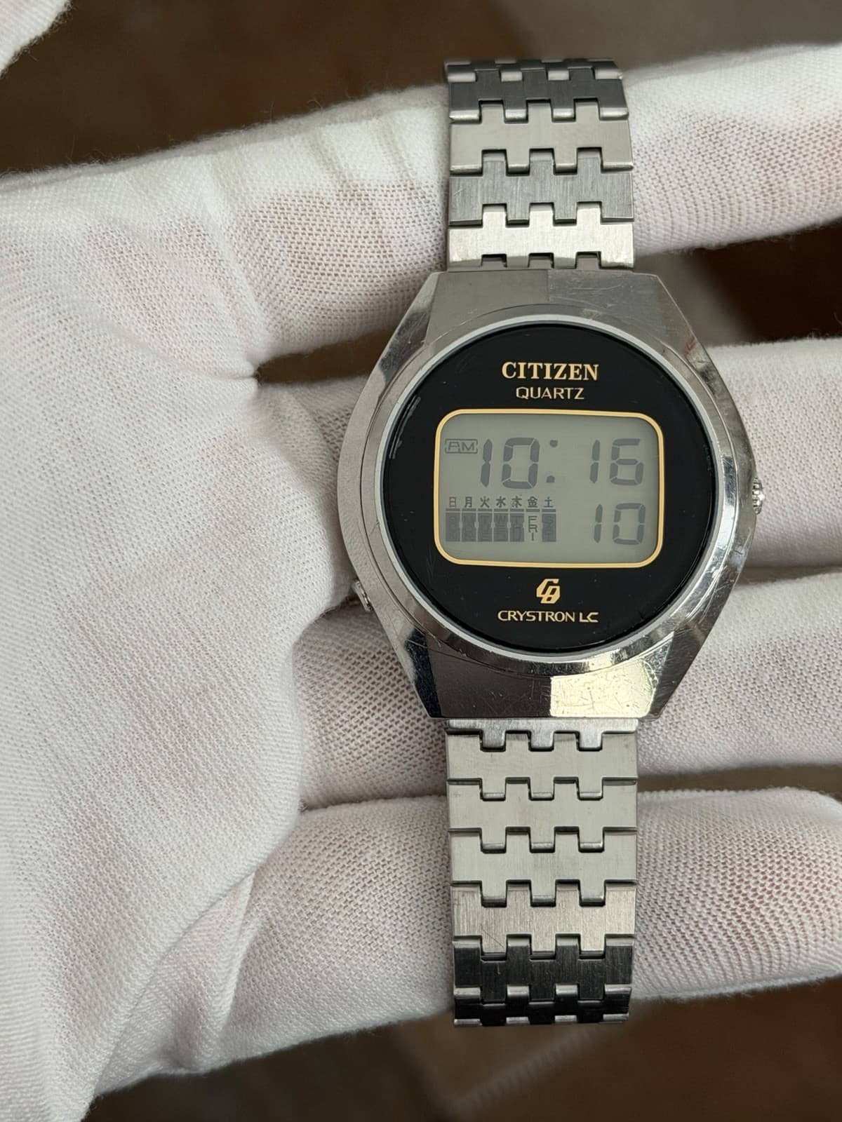 Rare Vintage Citizen Quartz Crystron LC 60-1039 Men’s Digital Watch JDM 1970s