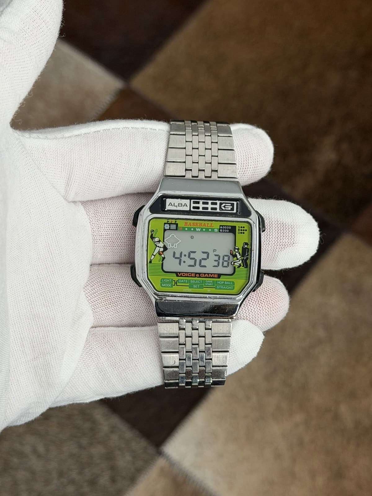 Rare Vintage Alba Baseball Voice & Game Digital Sports Watch JDM 1980s Y822-4000 - Image 1