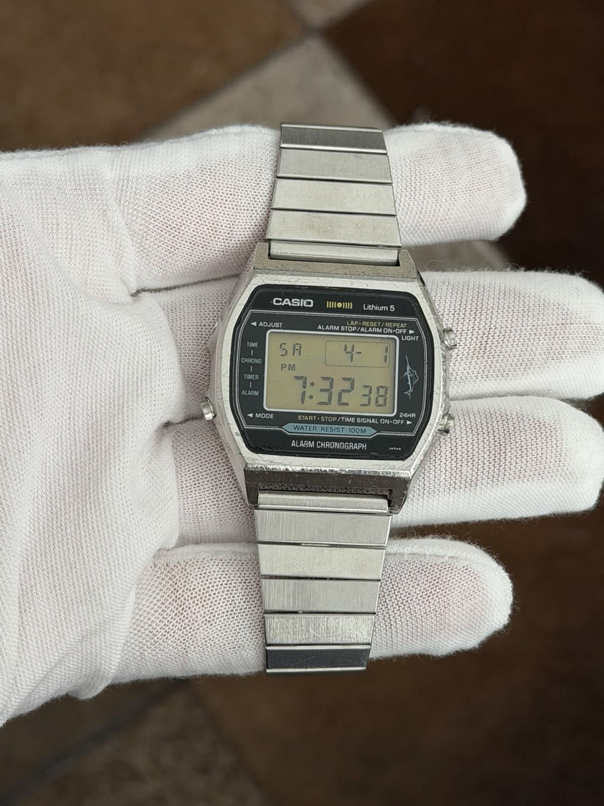 Rare Vintage Casio Marlin H101 Men’s Digital Sports Watch Module 106 JDM 1980s - Image 1