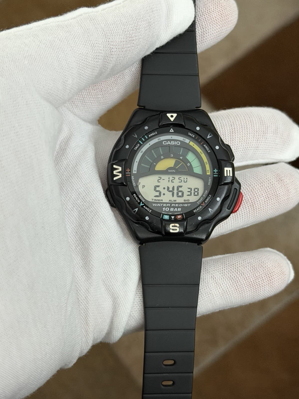 Rare Vintage Casio TRW-110 Men’s Digital Alarm Chronograph Sports Watch JDM 80s - Image 1