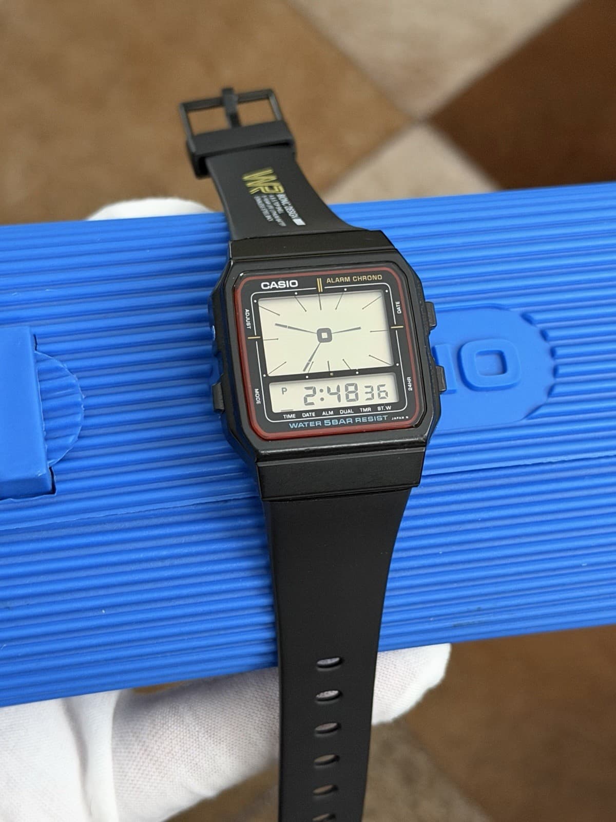 Rare Vintage Casio AE-11W Men’s Alarm Chronograph Digital Sports Watch JDM 1980s - Image 1