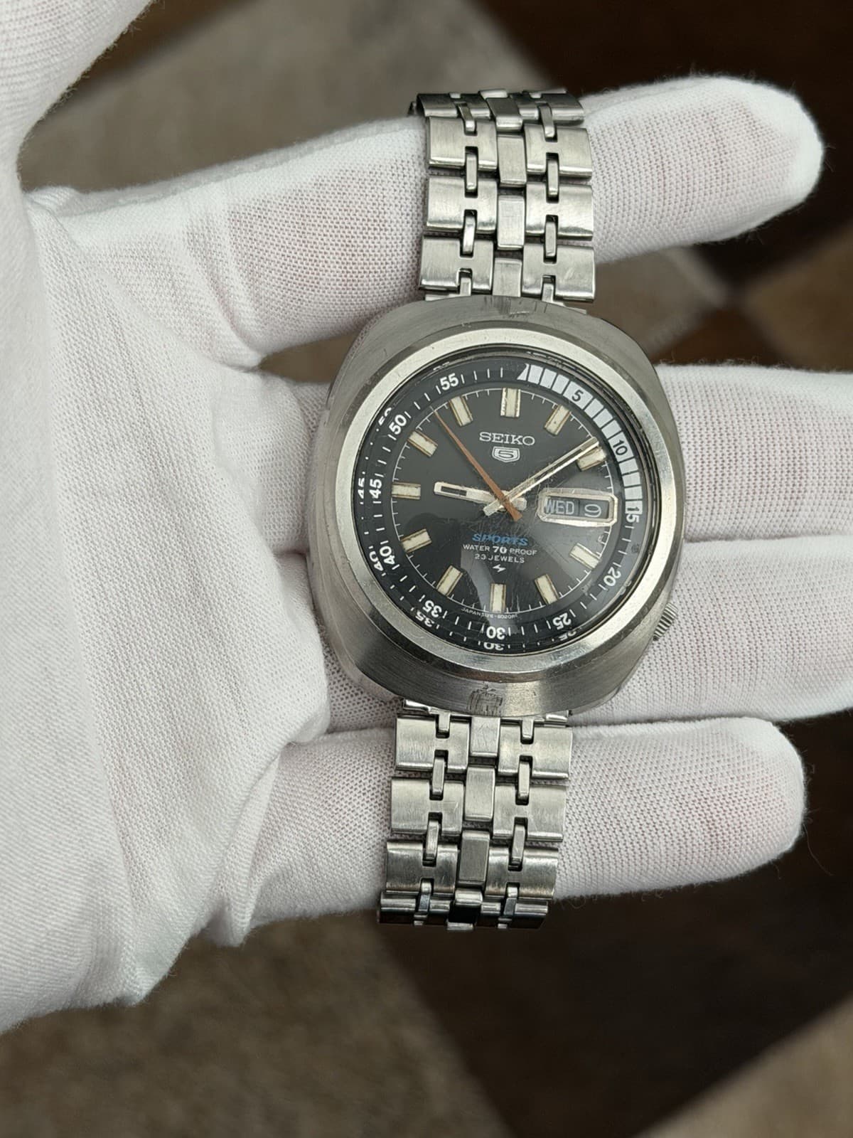 Seiko 5 Sports 5126-6010 Men’s Vintage 23J Automatic Sports Watch JDM 1960s