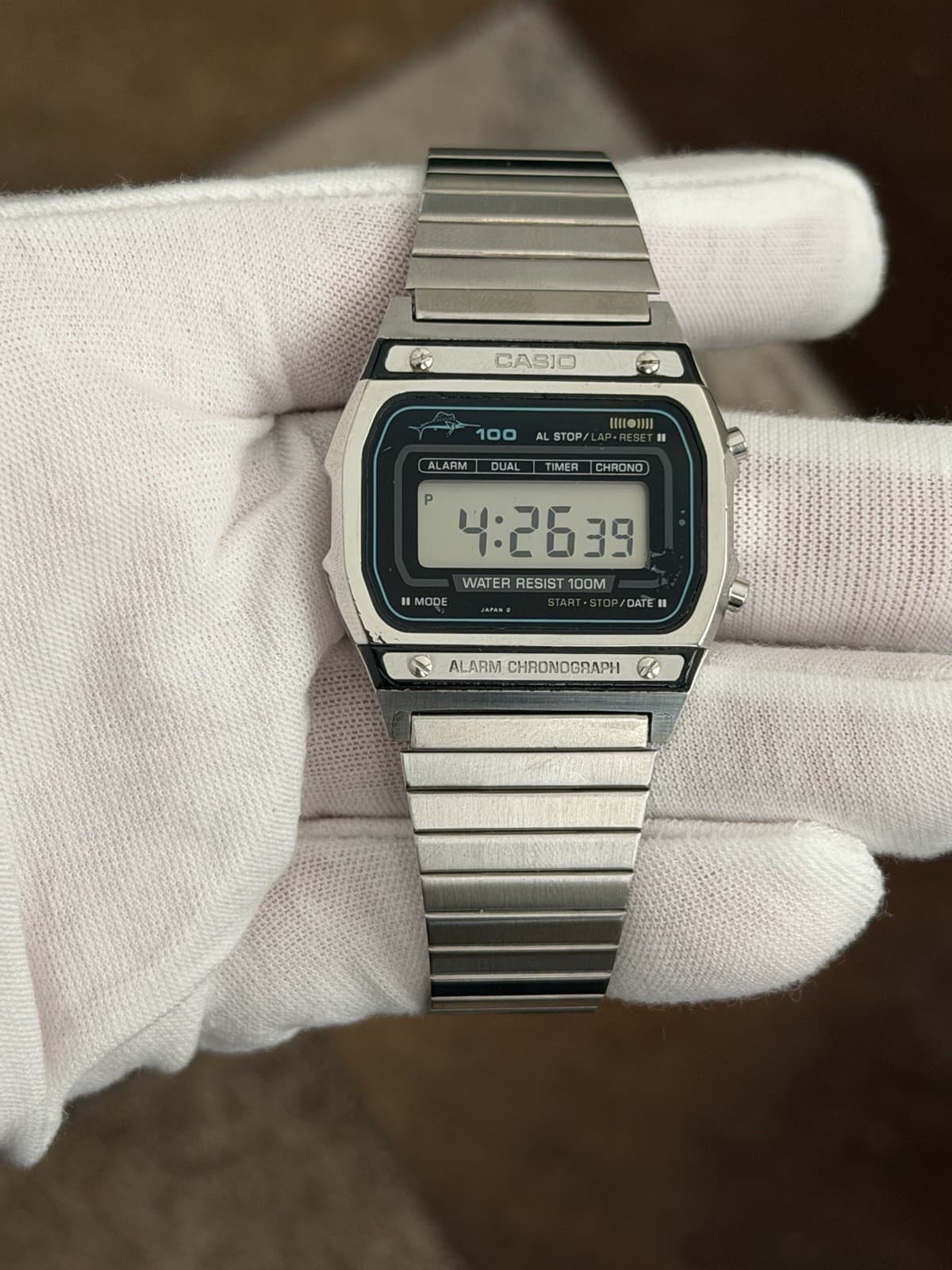 Rare Vintage Casio Marlin WS-710 Alarm Chronograph Digital Sports Watch JDM 80s