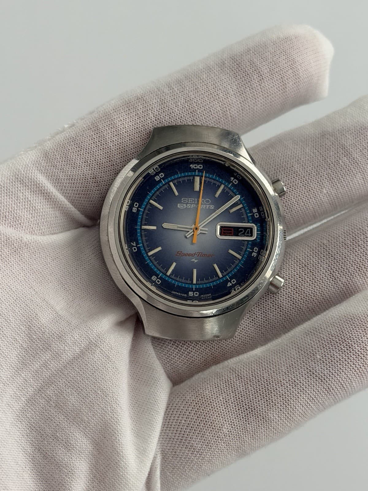 Seiko 5 Sports Speedtimer 7015-8000 Vintage Automatic Chronograph Watch JDM 70s