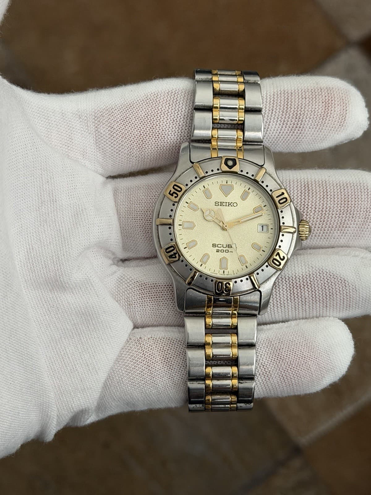 Rare Vintage Seiko Scuba Titanium 7N35-6010 Men’s Diver Sports Watch JDM 1990s - Image 1