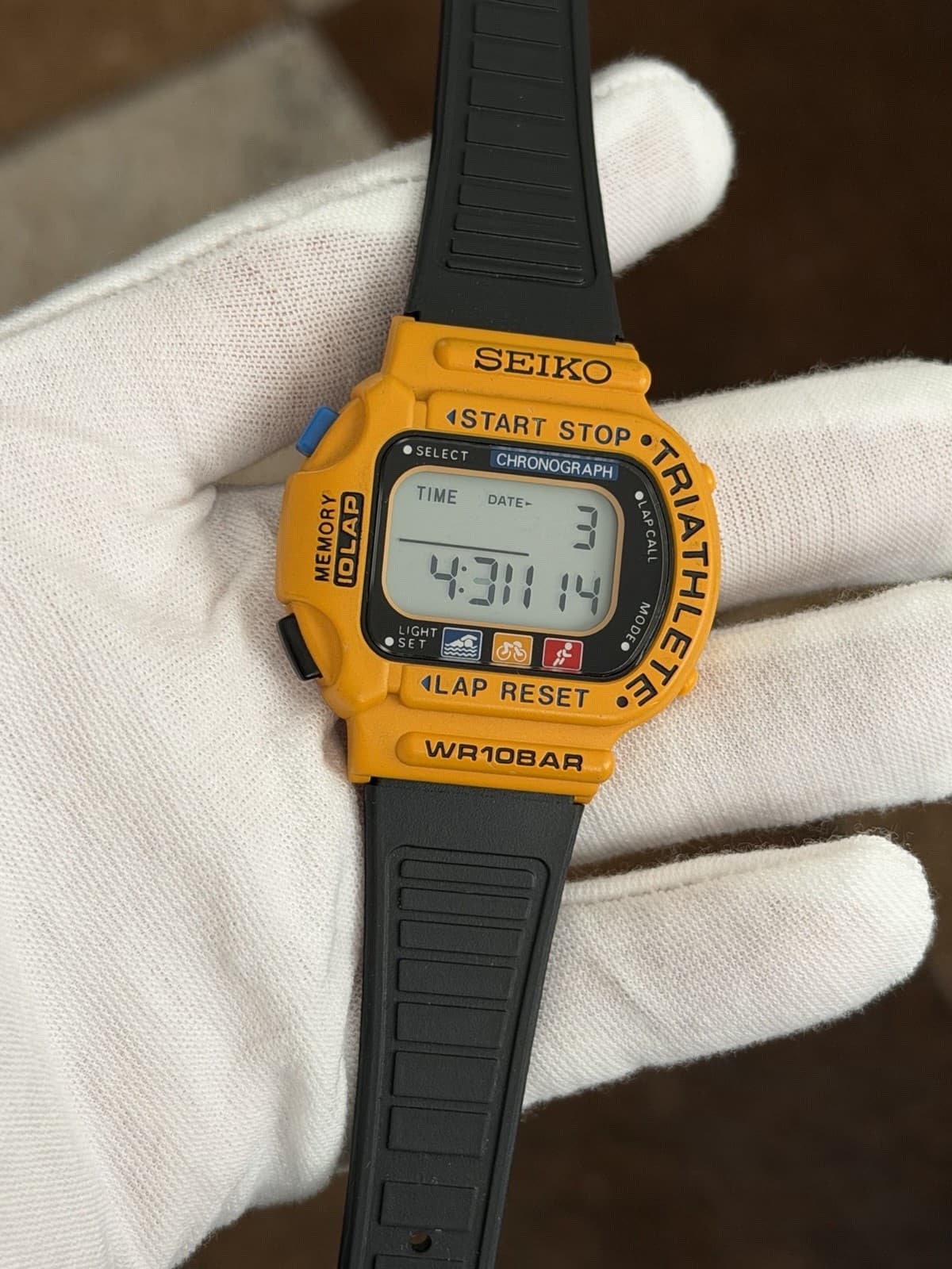Rare Vintage Seiko Triathlete S600-500B Men’s Digital Sports Watch JDM 1980s